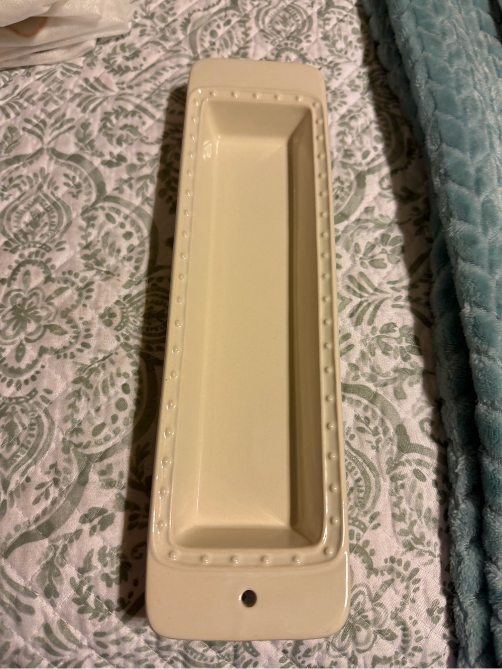 Nora Fleming pearl dot cracker olive dish